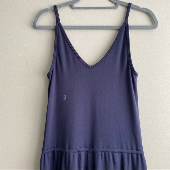 Kit and Ace Good Feels Jumpsuit Navy Small Brushed French Terry Soft Lounge - Picture 3 of 9